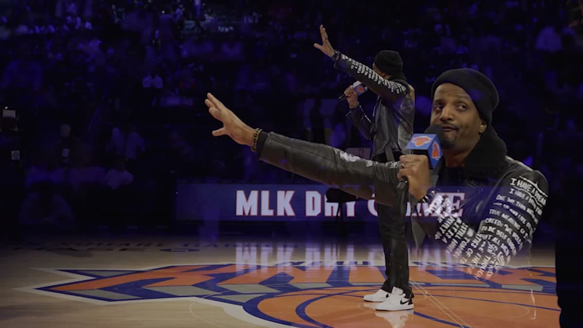 Performing at the MLK Day game, Madison Square Garden